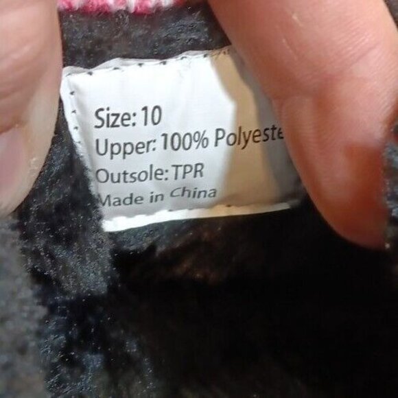 ✅The Breast Cancer Site Women's 10 Clog Slipper Black With Pink Sweater Accent - Picture 4 of 15